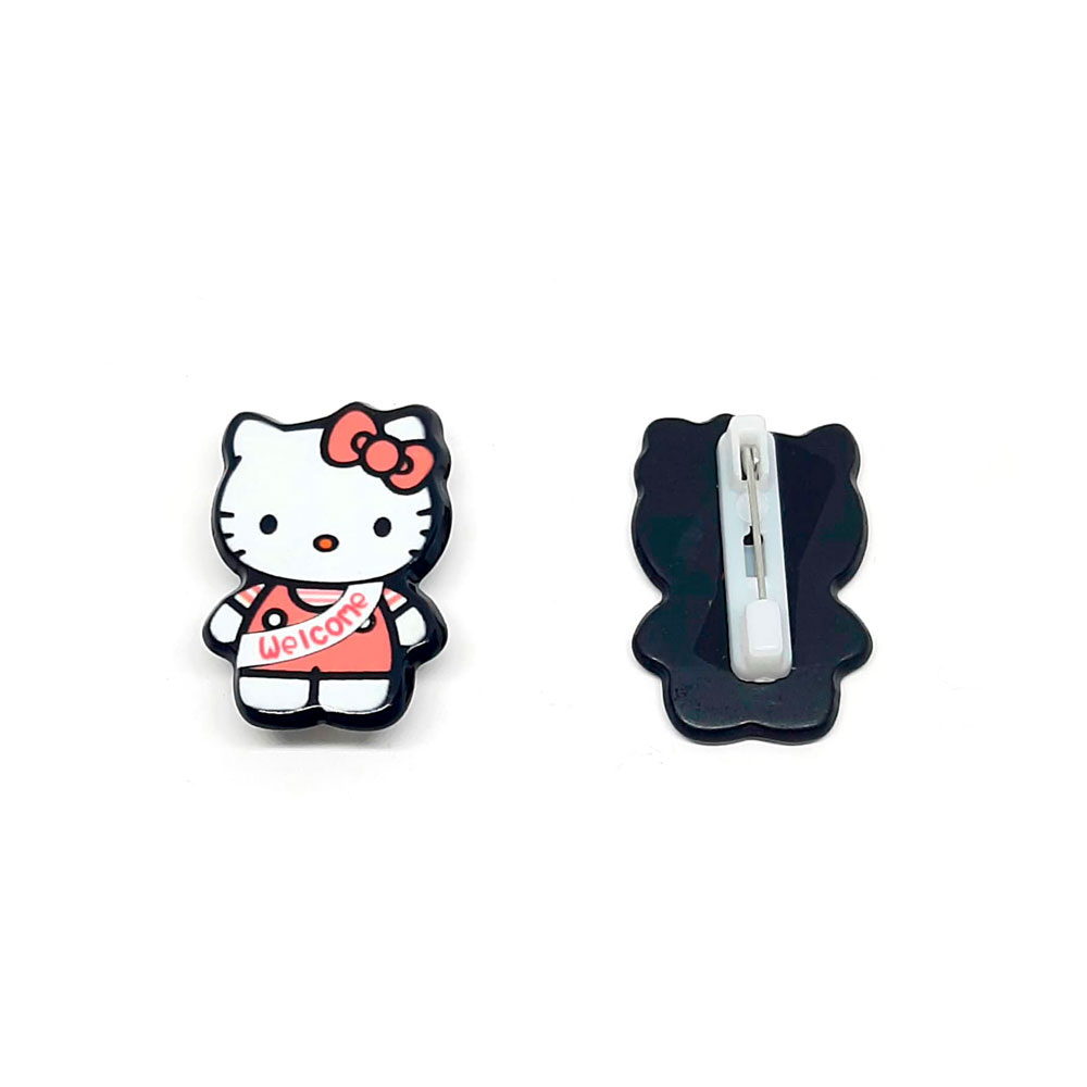 Брошка на шпильці пластикова "Hello Kitty"
